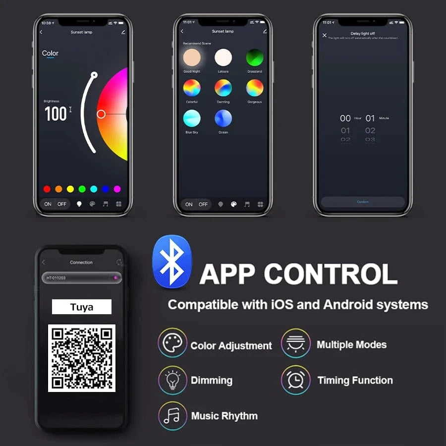 Ampoule à lumière du jour et de nuit 16 APP IR Remote / USB Plug