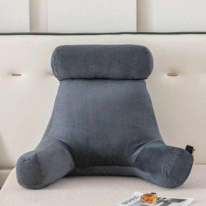Coussin de lecture velvet noire gris / 65x85cm