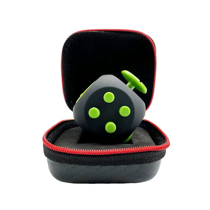 Fidget Cube black green and case
